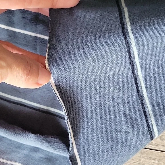 Preppy cut off collard shirt 👕 blue L XL - Picture 8 of 8